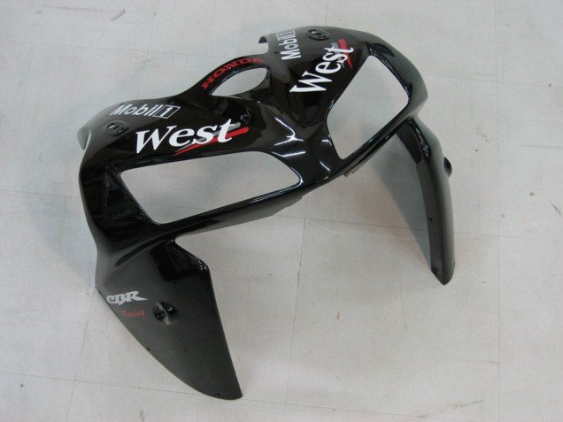 2005-2006 Glossy Black White West Honda CBR600RR Motorcycle Fairings