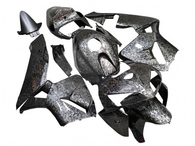 2005-2006 Black Forged Carbon Fiber Honda CBR600RR Motorcycle Fairings