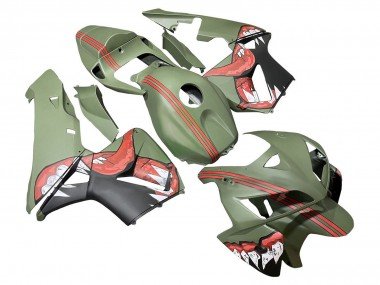 2005-2006 Green Red Shark Honda CBR600RR Motorcycle Fairings
