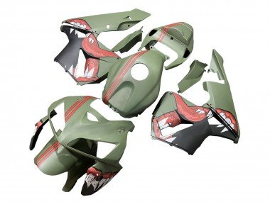 2005-2006 Green Red Shark Honda CBR600RR Motorcycle Fairings