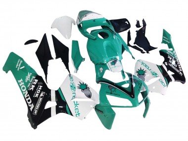 2005-2006 Light Green White Glossy Black JoeRocket Honda CBR600RR Motorcycle Fairings