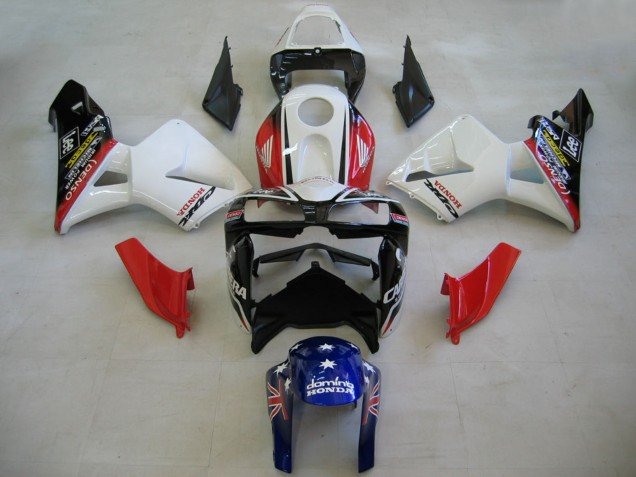 2005-2006 Red White Blue DENSO Honda CBR600RR Motorcycle Fairings