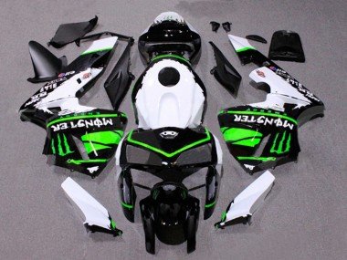 2005-2006 White Black Green Monster Honda CBR600RR Motorcycle Fairings