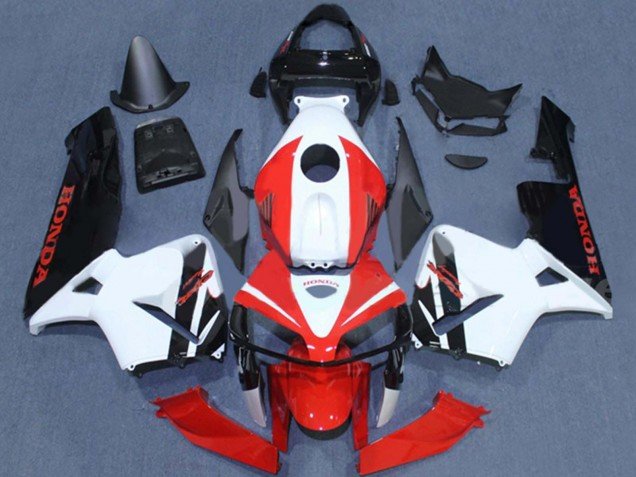 2005-2006 Red White Black Honda CBR600RR Motorcycle Fairings