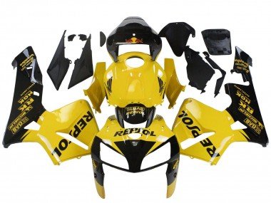2005-2006 Yellow Black Repsol Honda CBR600RR Motorcycle Fairings