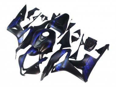 2007-2008 Matte Black Blue Repsol Honda CBR600RR Motorcycle Fairings