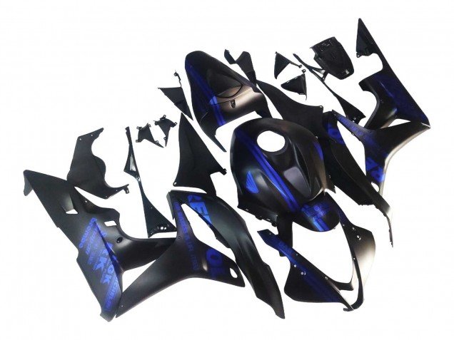 2007-2008 Matte Black Blue Repsol Honda CBR600RR Motorcycle Fairings