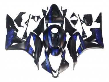 2007-2008 Matte Black Blue Repsol Honda CBR600RR Motorcycle Fairings
