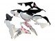 2007-2008 White Cherry Blossom Glossy Black Split Honda CBR600RR Motorcycle Fairings