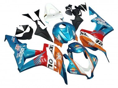 2007-2008 Orange White Red Blue Repsol Honda CBR600RR Motorcycle Fairings