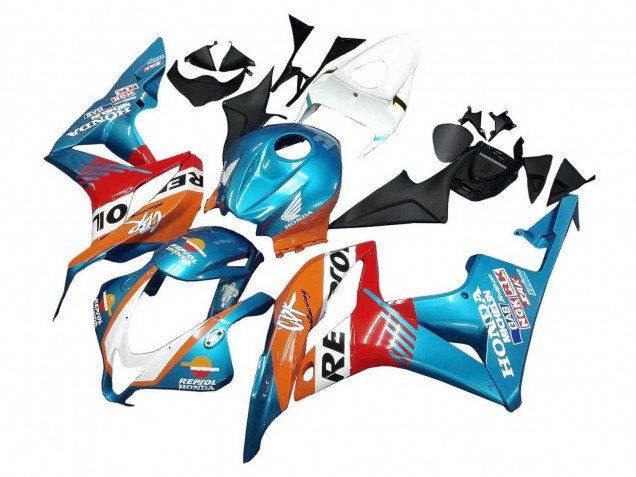 2007-2008 Orange White Red Blue Repsol Honda CBR600RR Motorcycle Fairings