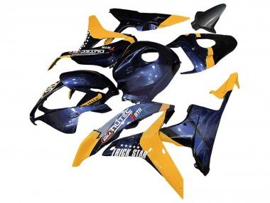 2007-2008 Orange Dark Blue Trick Star 06 Honda CBR600RR Motorcycle Fairings