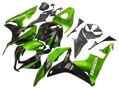 2007-2008 Green Glossy Black Honda CBR600RR Motorcycle Fairing Kits