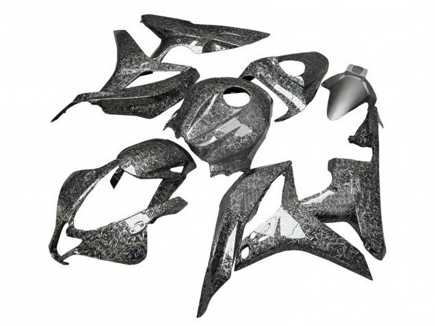 2007-2008 Black Forged Carbon Fiber Honda CBR600RR Motorcycle Fairings