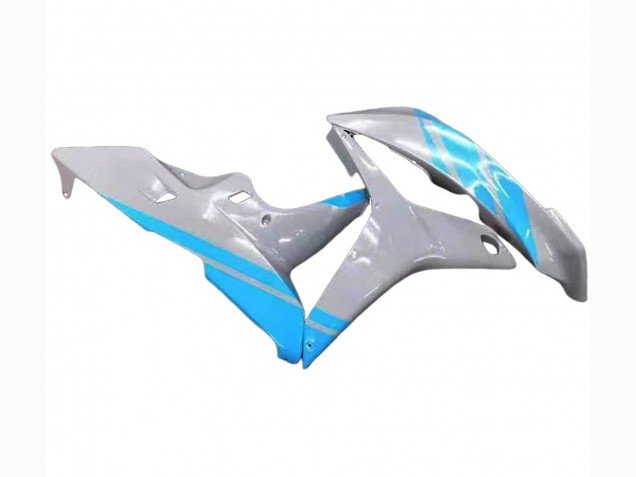 2007-2008 Glossy Grey Light Blue Honda CBR600RR Motorcycle Fairings