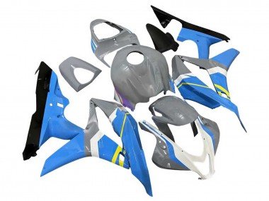 2007-2008 Nardo Grey Blue White Glossy Black Honda CBR600RR Motorcycle Fairings