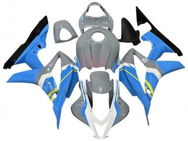 2007-2008 Nardo Grey Blue White Glossy Black Honda CBR600RR Motorcycle Fairings