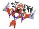 2007-2008 Silver Blue Red HRC Honda CBR600RR Motorcycle Fairings