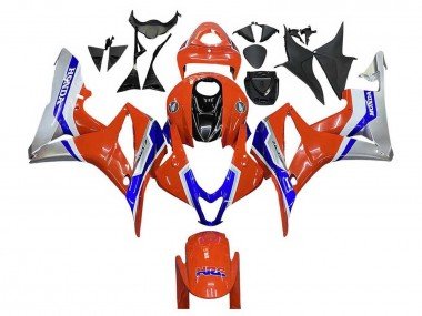 2007-2008 Silver Blue Red HRC Honda CBR600RR Motorcycle Fairings
