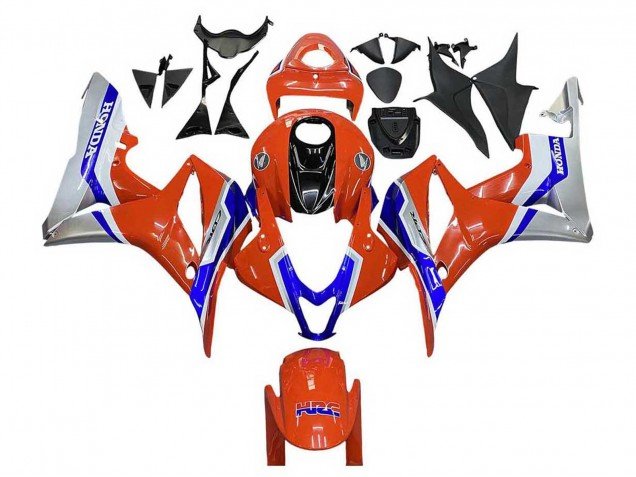 2007-2008 Silver Blue Red HRC Honda CBR600RR Motorcycle Fairings