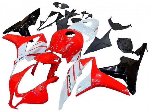 2007-2008 White Red Glossy Black Honda CBR600RR Motorcycle Fairing