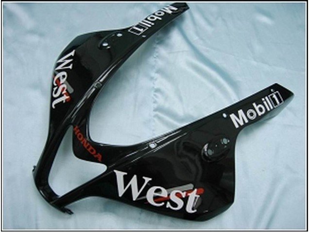 2007-2008 Glossy Black White West Honda CBR600RR Motorcycle Fairings
