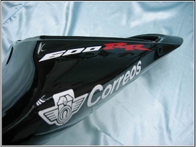2007-2008 Glossy Black White West Honda CBR600RR Motorcycle Fairings