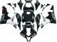 2007-2008 Glossy Black White West Honda CBR600RR Motorcycle Fairings