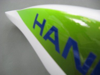 2007-2008 White Green Yellow Glossy Black Hannspree Honda CBR600RR Motorcycle Fairings