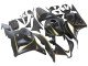 2009-2012 Matte Black Gold Honda CBR600RR Motorcycle Fairings