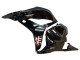 2009-2012 White Cherry Blossom Glossy Black Honda CBR600RR Motorcycle Fairings