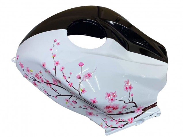2009-2012 White Cherry Blossom Glossy Black Honda CBR600RR Motorcycle Fairings