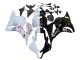 2009-2012 White Cherry Blossom Glossy Black Honda CBR600RR Motorcycle Fairings