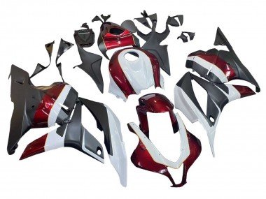 2009-2012 White Red Matte Black Honda CBR600RR Motorcycle Fairings