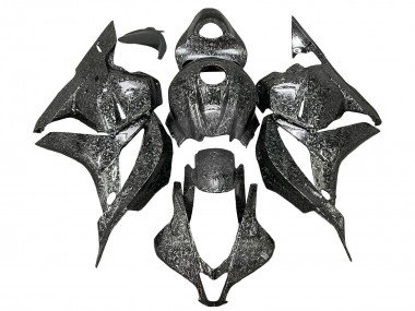 2009-2012 Black Forged Carbon Fiber Honda CBR600RR Motorcycle Fairings