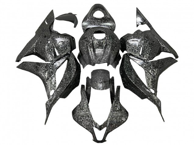 2009-2012 Black Forged Carbon Fiber Honda CBR600RR Motorcycle Fairings