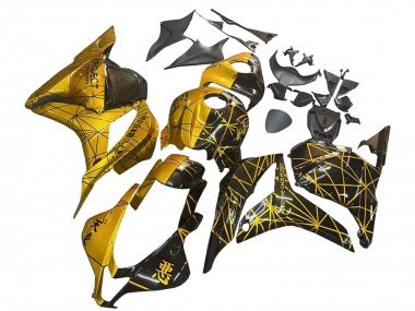 2009-2012 Glod Glossy Black Honda CBR600RR Motorcycle Fairings