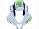 2009-2012 White Green Glossy Black Hannspree Honda CBR600RR Motorcycle Fairings