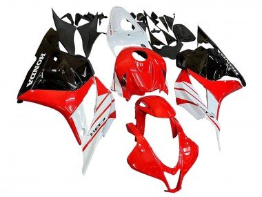 2009-2012 White Red Glossy Black Honda CBR600RR Motorcycle Fairing