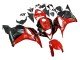 2009-2012 Red Glossy Black Matte Black Stripe Honda CBR600RR Motorcycle Fairings