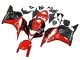 2009-2012 Red Glossy Black Matte Black Stripe Honda CBR600RR Motorcycle Fairings