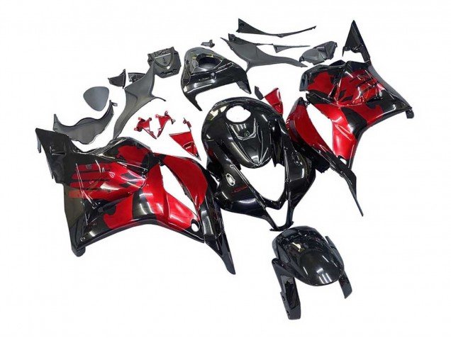 2009-2012 Red Glossy Black Honda CBR600RR Motorcycle Fairings
