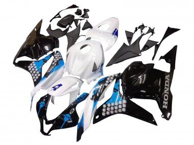 2009-2012 White Blue Glossy Black Honda CBR600RR Motorcycle Fairings Kit