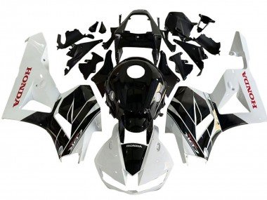 2013-2023 White Glossy Black Honda CBR600RR Motorcycle Fairing Kits