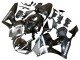 2013-2023 Silver Glossy Black Honda CBR600RR Motorcycle Fairings