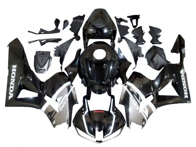 2013-2023 Silver Glossy Black Honda CBR600RR Motorcycle Fairings