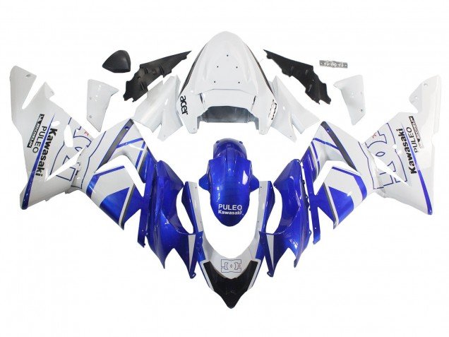 2004-2005 Black White Kawasaki ZX10R Motorcycle Fairing