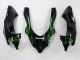 2004-2005 Black with Green Flame Ninja Kawasaki ZX10R Motorcycle Fairings