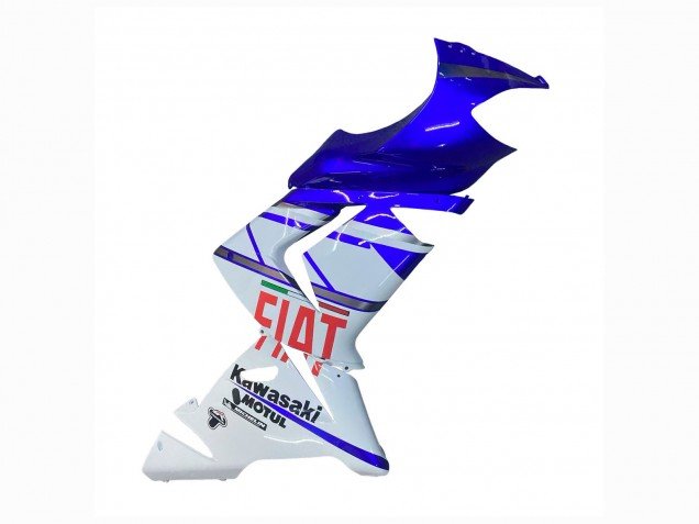 2004-2005 Glossy Blue White Fiat Motul Kawasaki ZX10R Motorcycle Fairings
