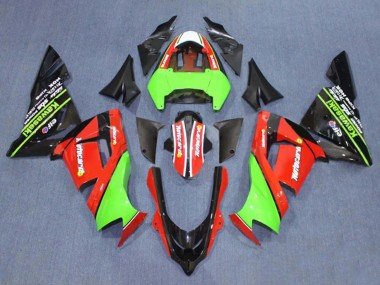 2004-2005 Green White Ninja Kawasaki ZX10R Motorcycle Fairings